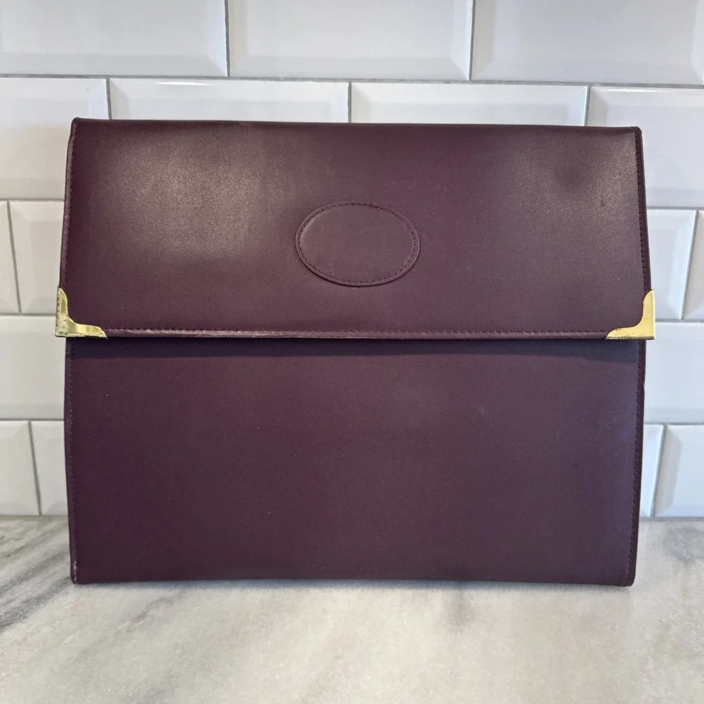 Vintage Faux Leather Buisness Portfolio Pad Holder Calculator Never Used